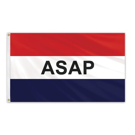 Global Flags Unlimited ASAP Message Flag 3'x5' Standard Flag 204894